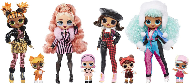 LOL Surprise OMG Winter Chill Missy Meow Fashion Doll and Baby Cat Doll with 25 Surprises
