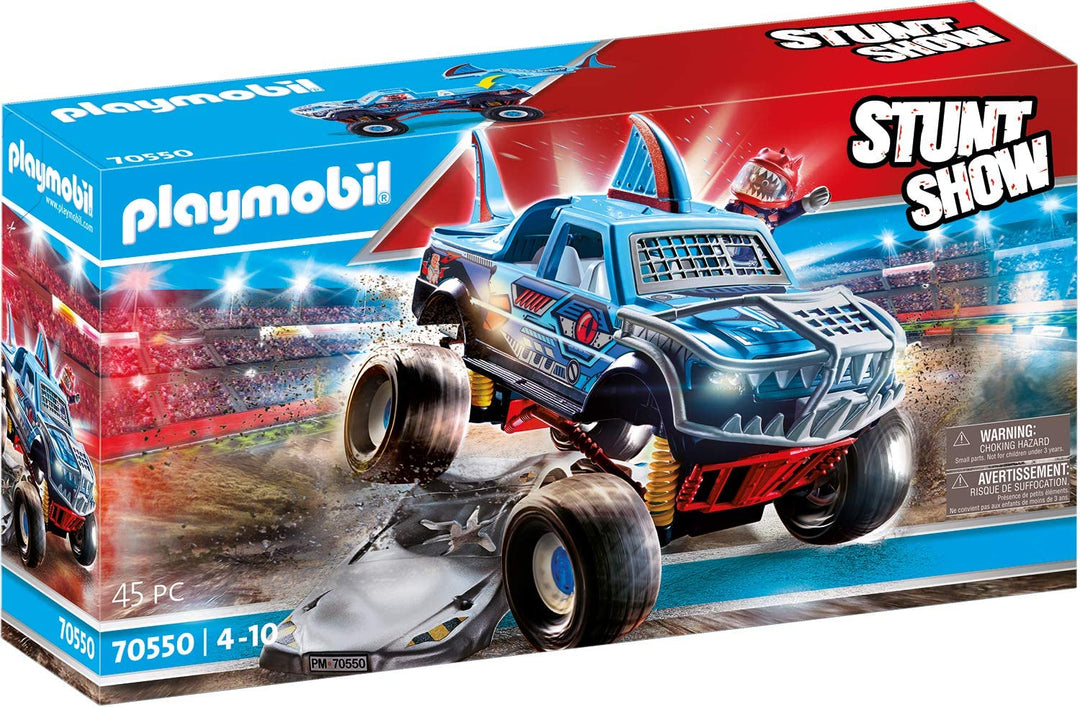Playmobil 70550 Stunt Show Shark Monster Truck, für Kinder von 4 bis 10 Jahren
