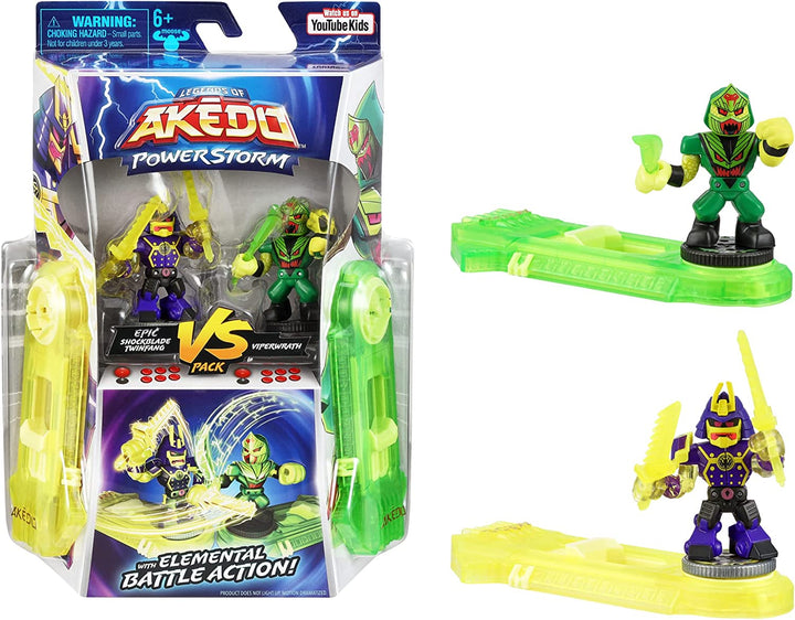 Legends of Akedo: Powerstorm Versus Pack – Viperwrath Vs Twinfang Warrior Figuren