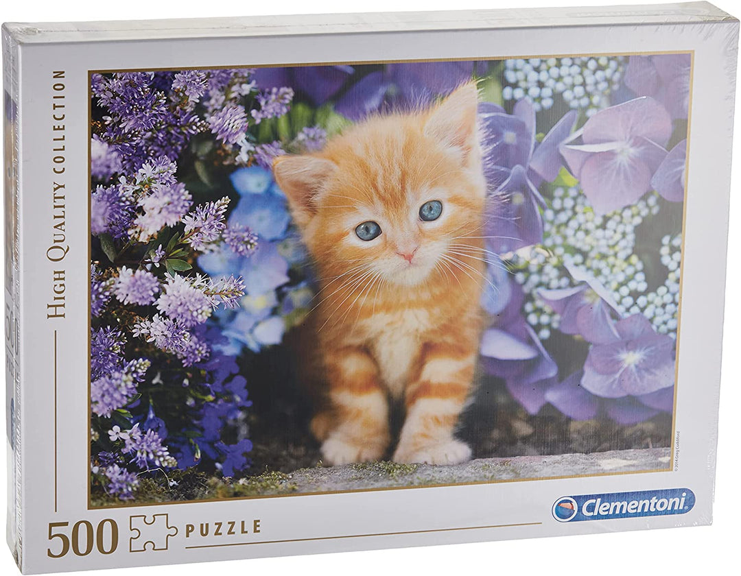 Clementoni - 30415 - Collection - Ginger cat in flowers - 500 Pieces