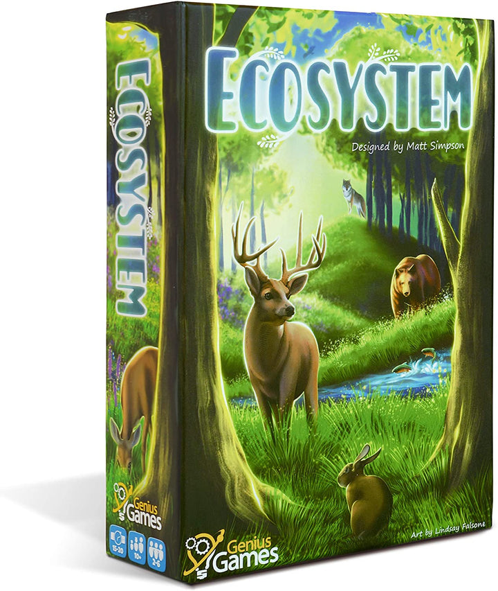 Genius Games - 74568 Ecosystem Ecology Board Game - Educational Wildlife Nature Biology Animal Food Chain Habitat - Stem - Science