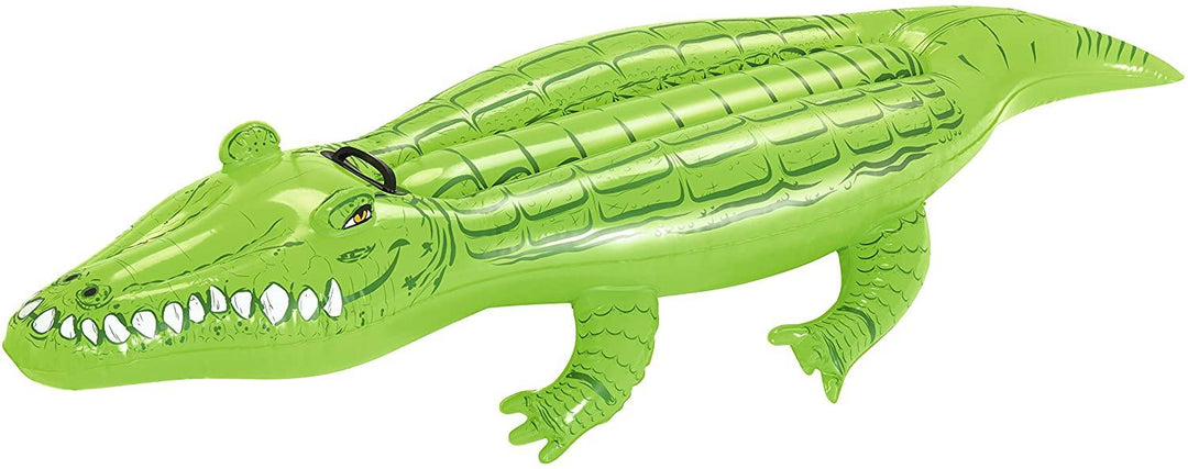 Bestway 41010 Inflatable Crocodile Pool Float Ride-On Green 1.68m x 89 cm - Yachew