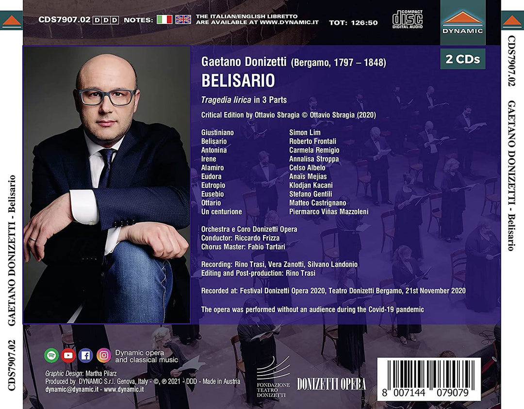 Donizetti: Belisario [Verschiedenes] [Dynamisch: CDS7907] [Audio-CD]