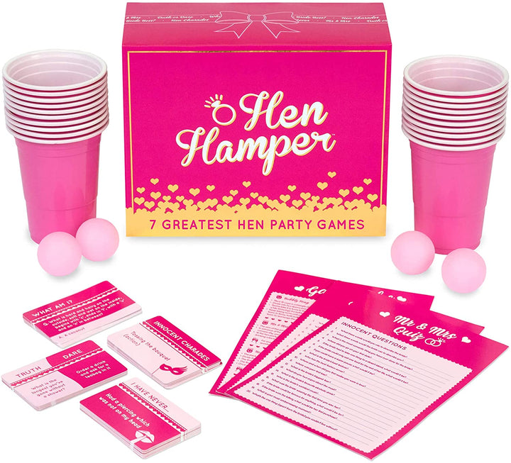 Hen Hamper – 7 urkomische Junggesellinnenabschiedsspiele (Bubbly Pong, Mr &amp; Mrs, Hen Charades, I.)