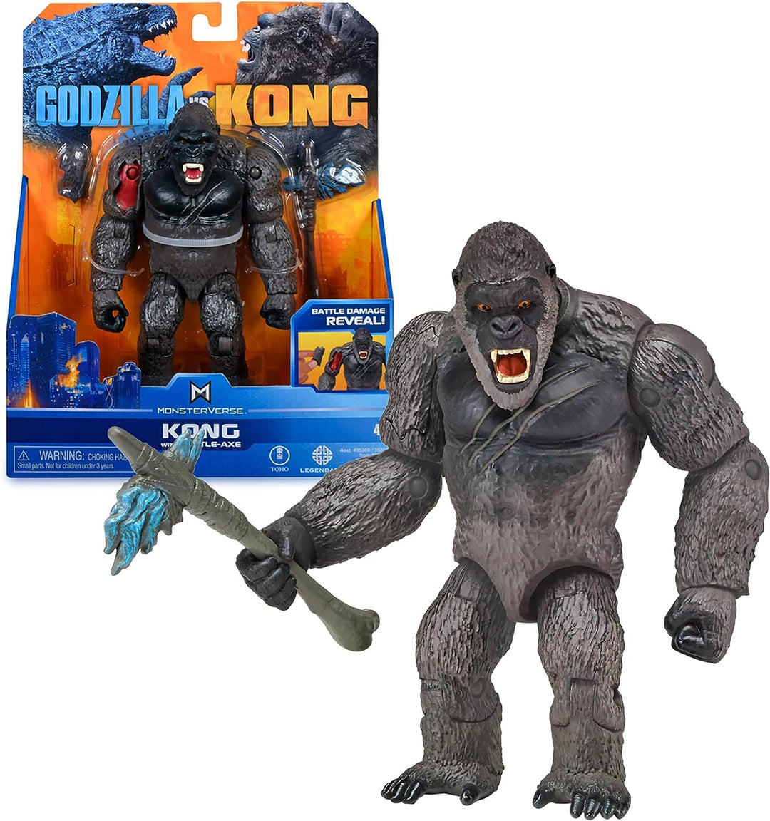 Monsterverse MNG01410 Godzilla vs Kong 6' King Kong mit Axt, Schwarz
