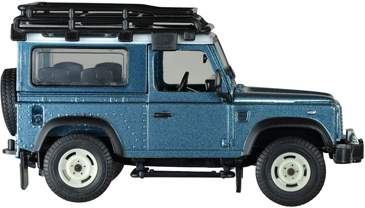 Britains 1: 32 Land Rover Defender Blue with Roof Rack & Winch - Collectable Farm Vehicle 4x4 Car Toy - Suitable from 3 Years