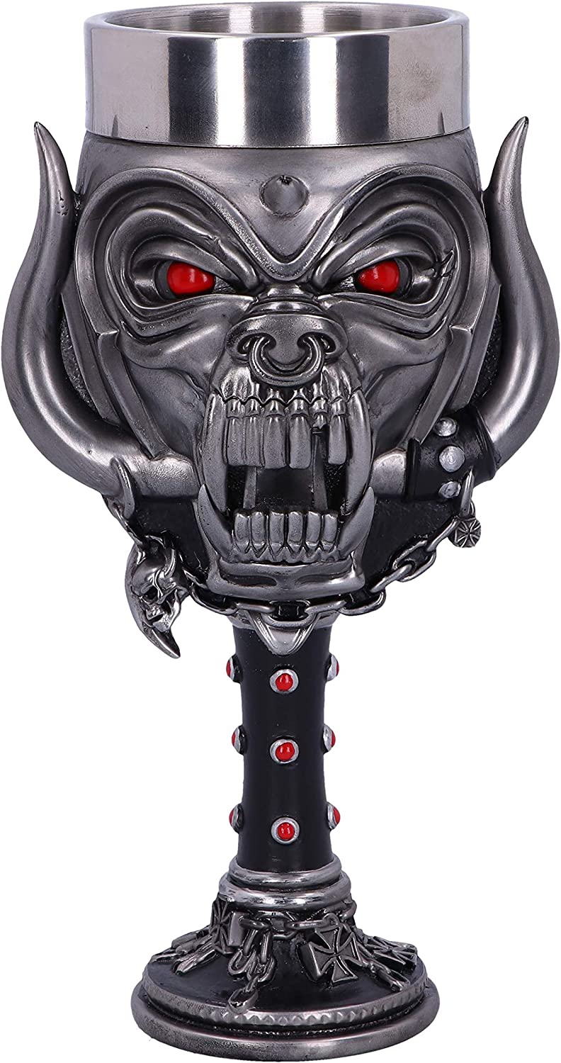 Nemesis Now offiziell lizenziertes Motörhead Snaggletooth Warpig Kelchglas, Silber, 20,5 cm