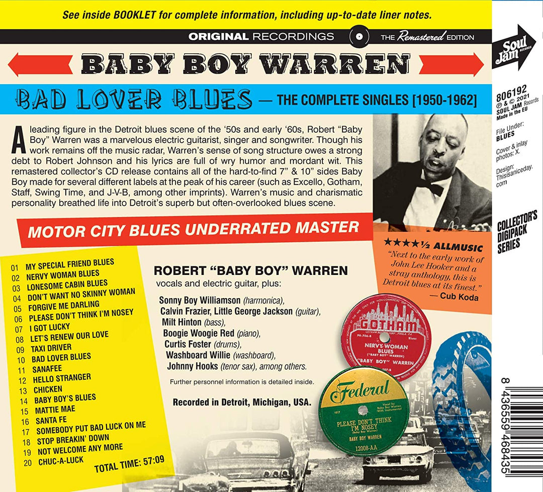 Baby Boy Warren – Bad Lover Blues: Die kompletten Singles [Audio-CD]