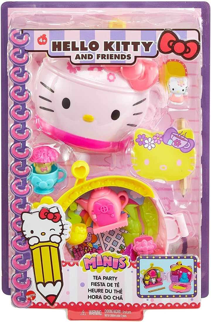 Hello Kitty Sanrio GVB31 Hello Kitty y sus amigos Minis Tea Party Playset