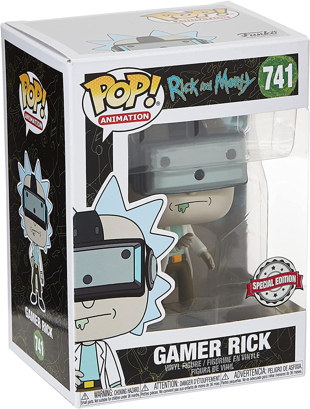 Rick en Morty Gamer Rick Exclu Funko 47792 Pop! Vinyl #741
