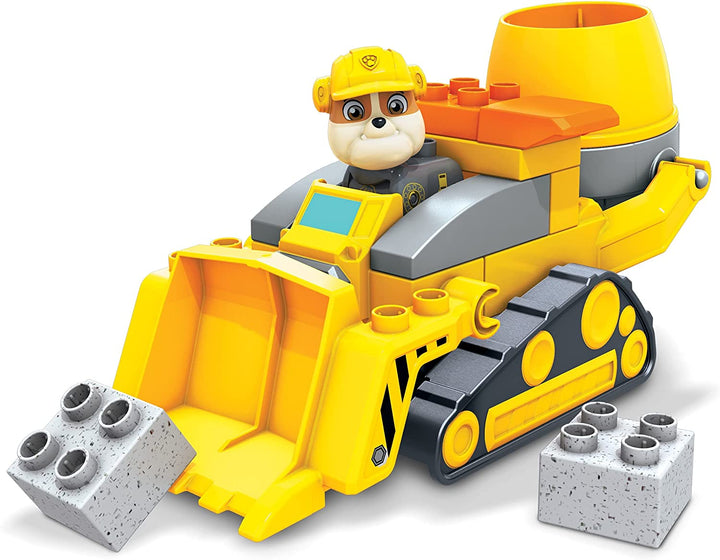 Mega Bloks Paw Patrol The Movie: Rubble&#39;s City Construction Truck Set