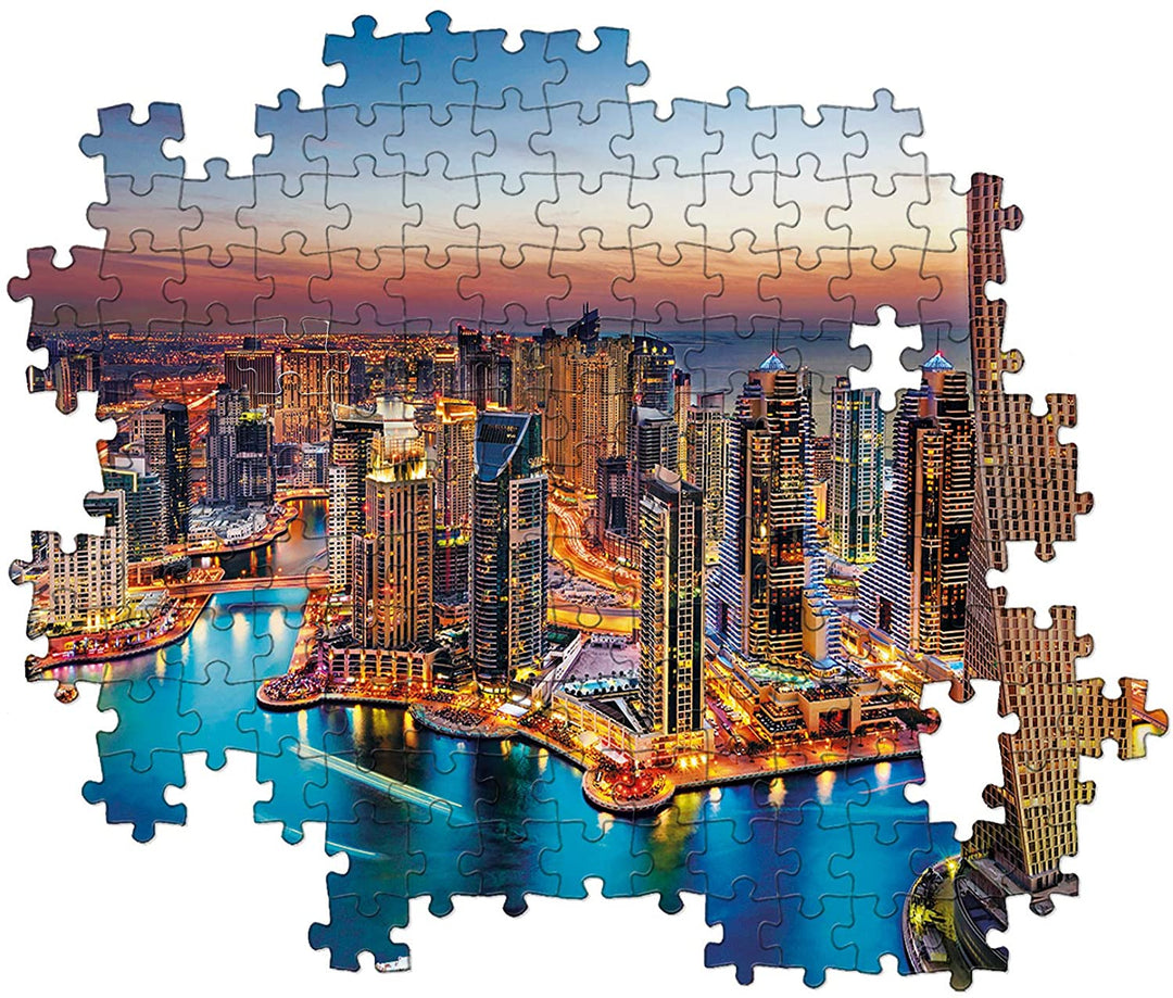 Clementoni – 31814 – Sammelpuzzle – Dubai Marina – 1500 Teile – Hergestellt in Italien – Puzzles für Erwachsene