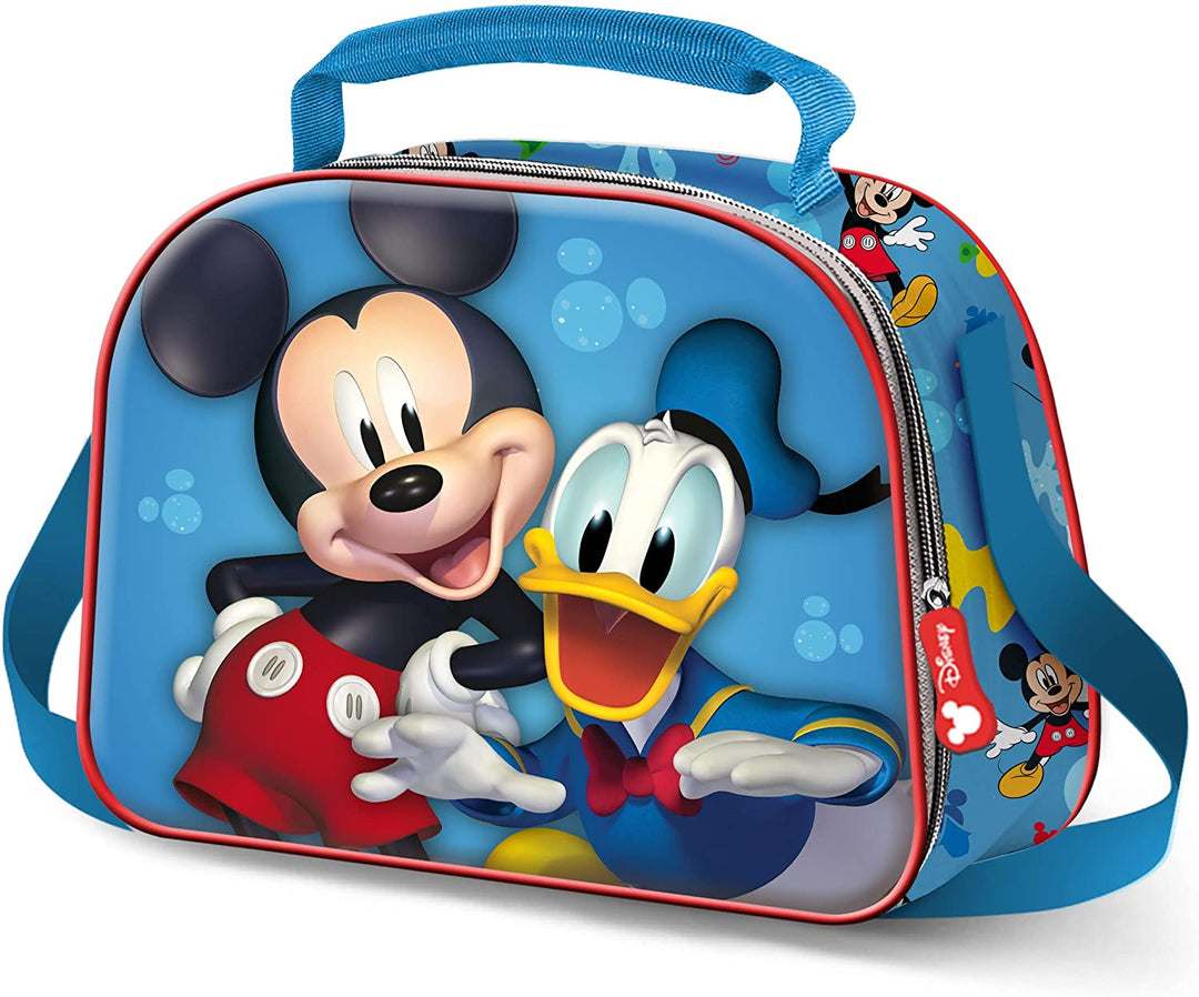 Mickey Mouse Cheerful-3D Lunchtasche, Blau