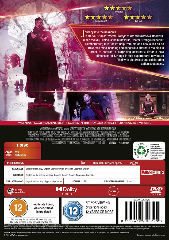Doctor Strange in the Multiverse of Madness – Abenteuer von Marvel Studio [DVD]