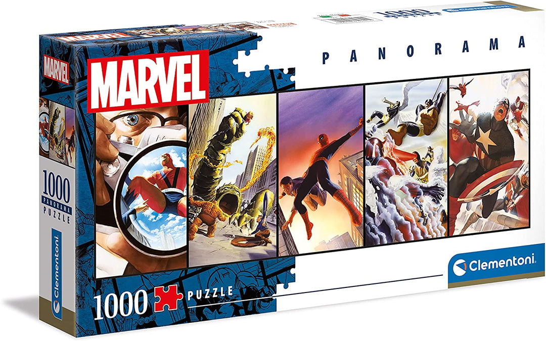 Clementoni 39611, Marvel Panorama Puzzle for Children and Adults - 1000 pieces, Ages 10 Year Plus