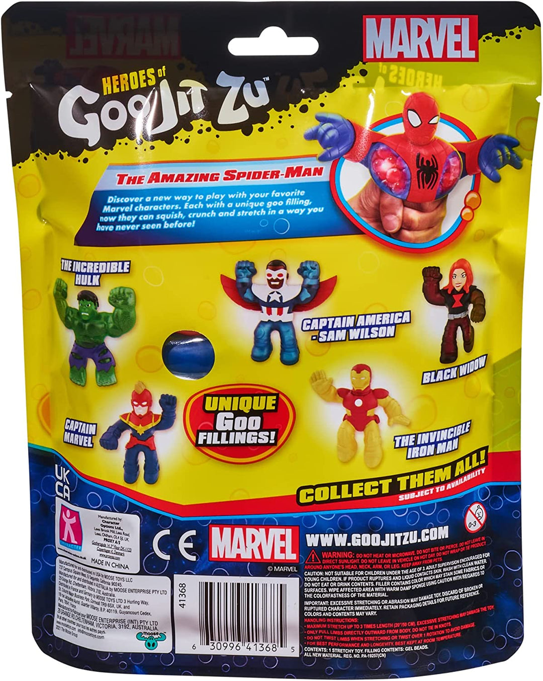 Heroes of Goo Jit Zu Marvel Hero Pack. The Amazing Spider-Man - Squishy, 4.5-Inc