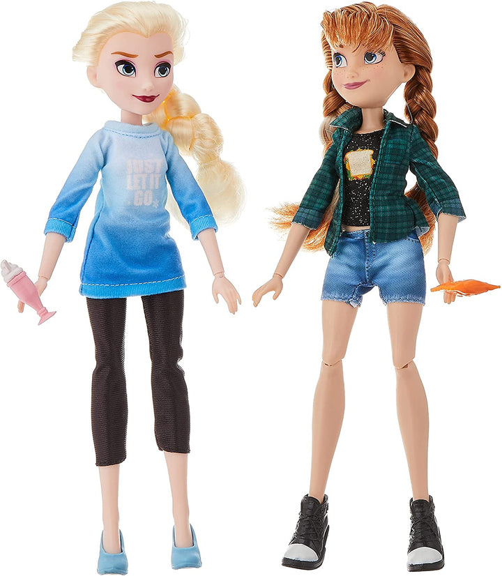 Disney Princess Ralph Breaks The Internet Movie Dolls, Elsa & Anna Dolls with Comfy Clothes