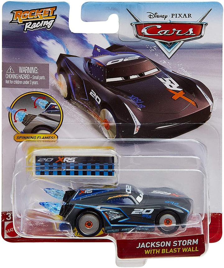 Disney Pixar Rocket Racing Cars Jackson Storm with Blast Wall - Yachew