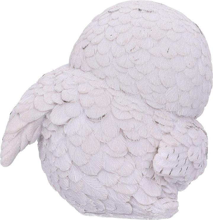 Nemesis Now Feathers niedliche runde Schneeeulen-Figur, weiß, 12,5 cm (U5473T1)