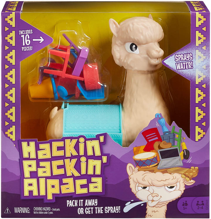 Hackin &#39;Packin&#39; Alpaca Kids Game con Spitting Alpaca, para niños de 5 años en adelante