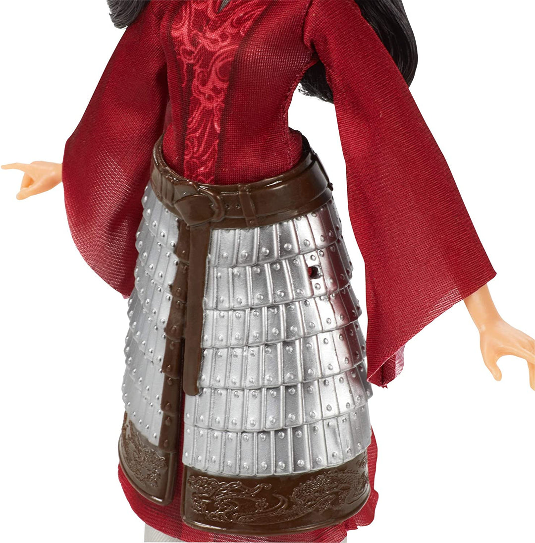Disney Mulan Fashion Doll with Skirt Armour, Shoes, Trousers and Top, Inspired by Disney's Live-Action Film Mulan, Toy for Children and Collectors