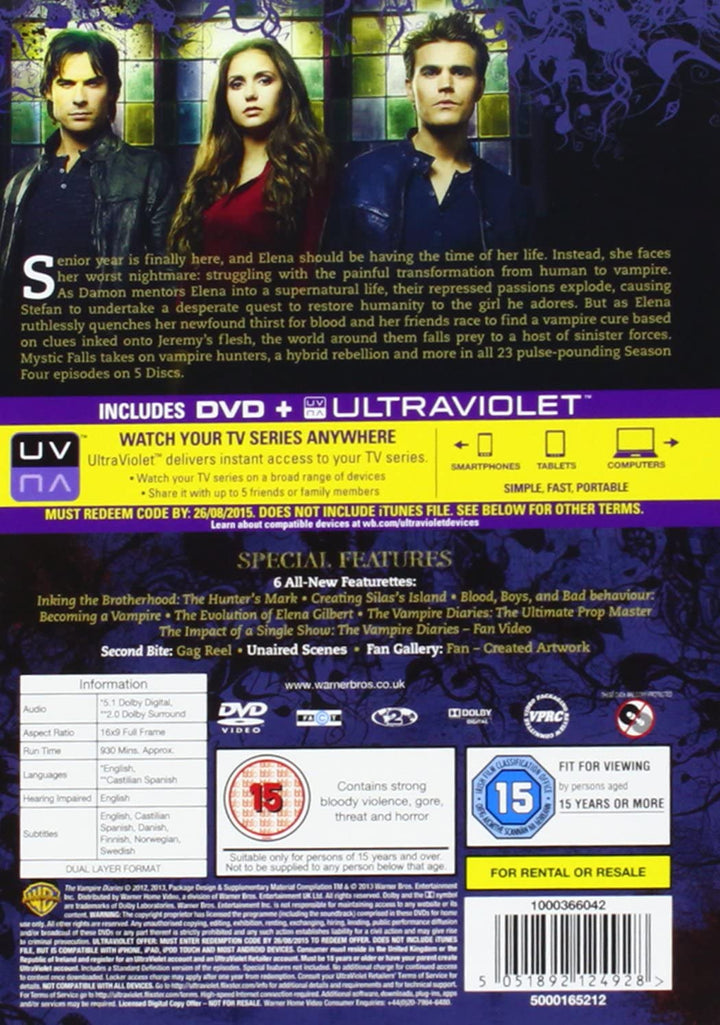 The Vampire Diaries - Season 4 (DVD + UV Copy) [2013]