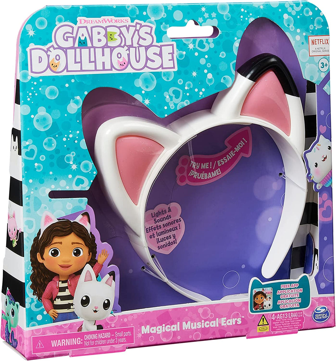 Gabbys Puppenhaus, magische musikalische Katzenohren mit Lichtern, Musik, Geräuschen und Phrasen