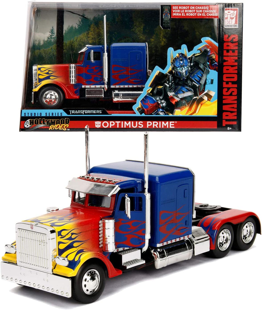 TRANSFORMERS T1 OPTIMUS PRIME DRUCKGUSSAUTO IM MASSSTAB 1:24