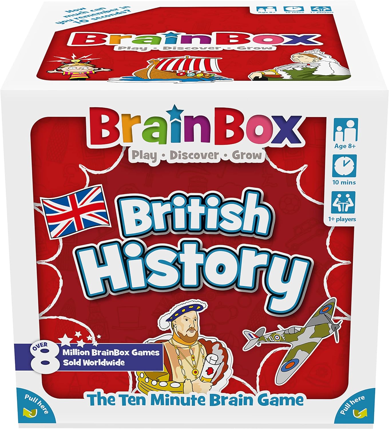 Brainbox Kartenspiel zur britischen Geschichte – 54 Karten, 432 Fragen, ab 8 Jahren 5