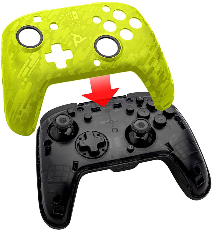 Pdp Controller Faceoff Deluxe + Audio Wireless Switch Camo Yellow