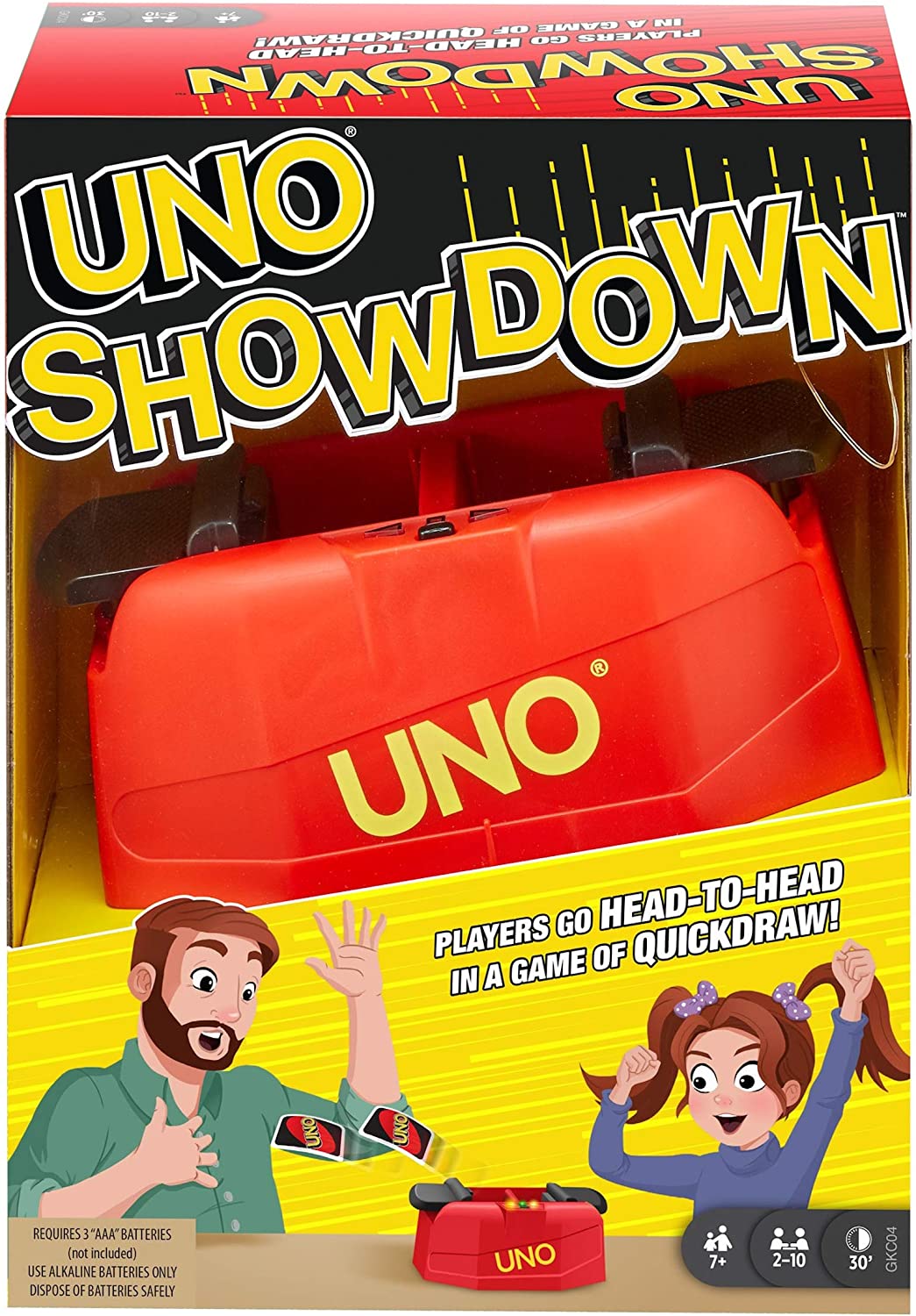 UNO Showdown Quick Draw Family Card Game with 112 Cards & UNO Showdown Unit for Ages 7 Years Old & Up, Gift for Kid, Family or Adult Game Night