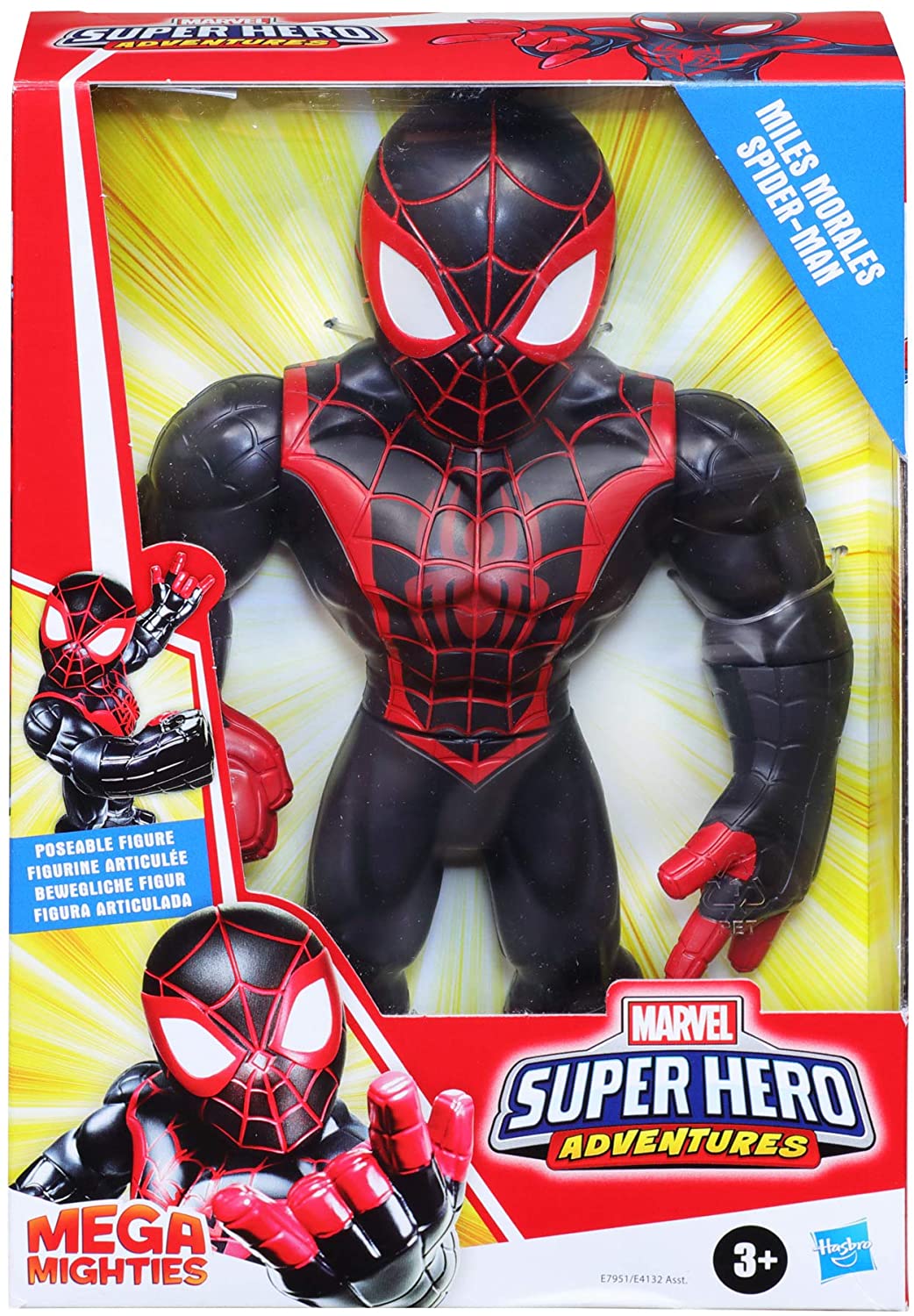 Playskool Heroes Mega Mighties Marvel Super Hero Adventures Kid Arachnid, figurine articulée de 25 cm à collectionner