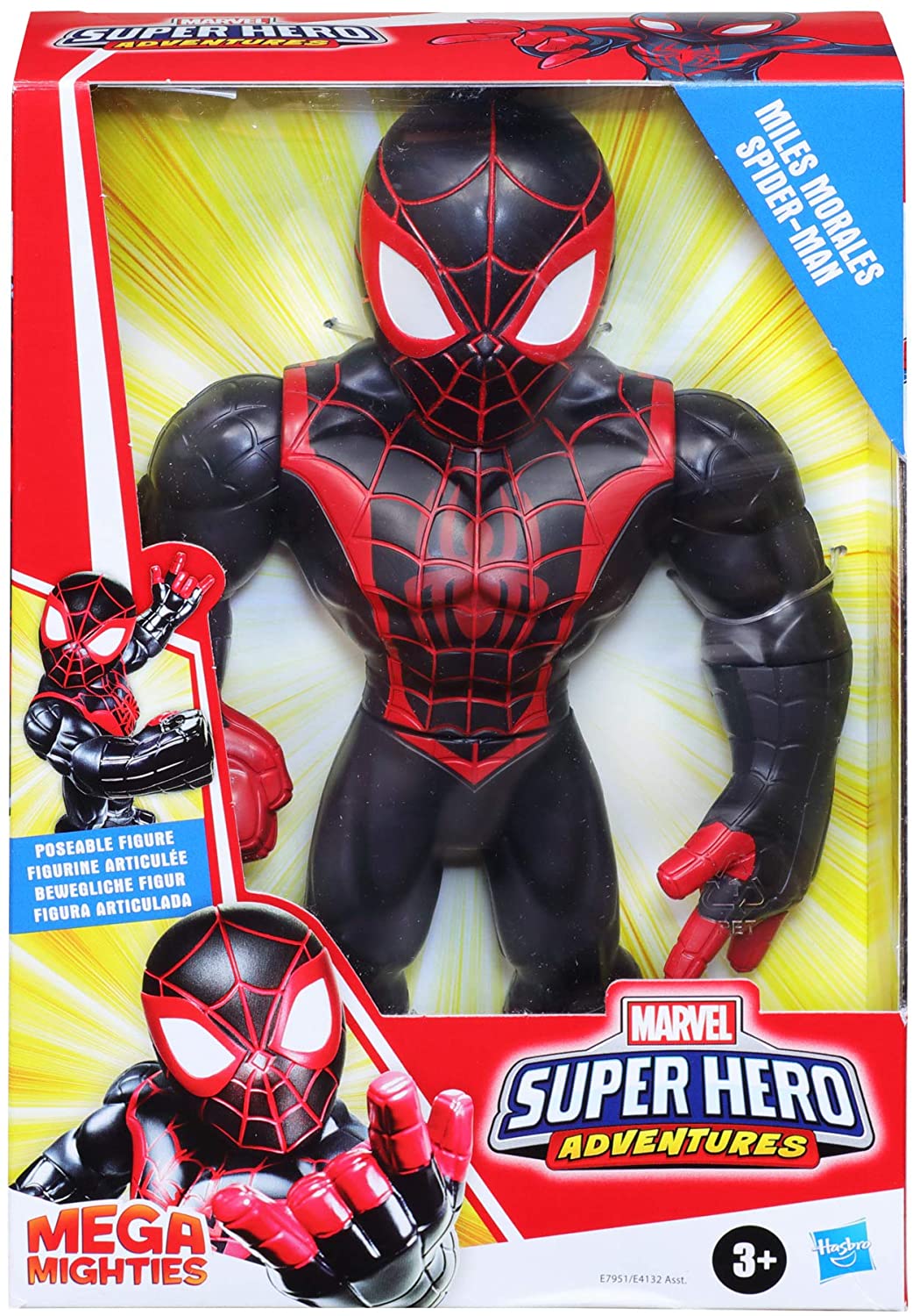 Playskool Heroes Mega Mighties Marvel Super Hero Adventures Kid Aracnide, Action Figure da collezione 25 cm