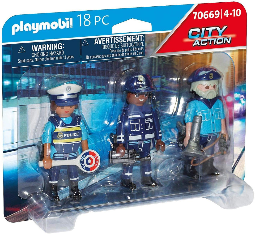 Playmobil 70669 City Action Police 3 figurenset, voor kinderen van 4 - 10 jaar