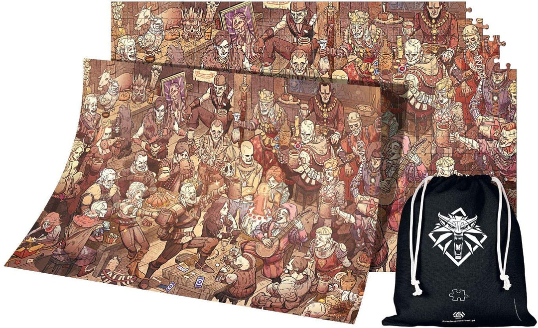 Good Loot The Witcher 3: Wild Hunt Geburtstag – 1000 Teile Puzzle 68 cm x 48 cm | inklusive Poster und Tasche | Spielgrafiken für Erwachsene und Jugendliche