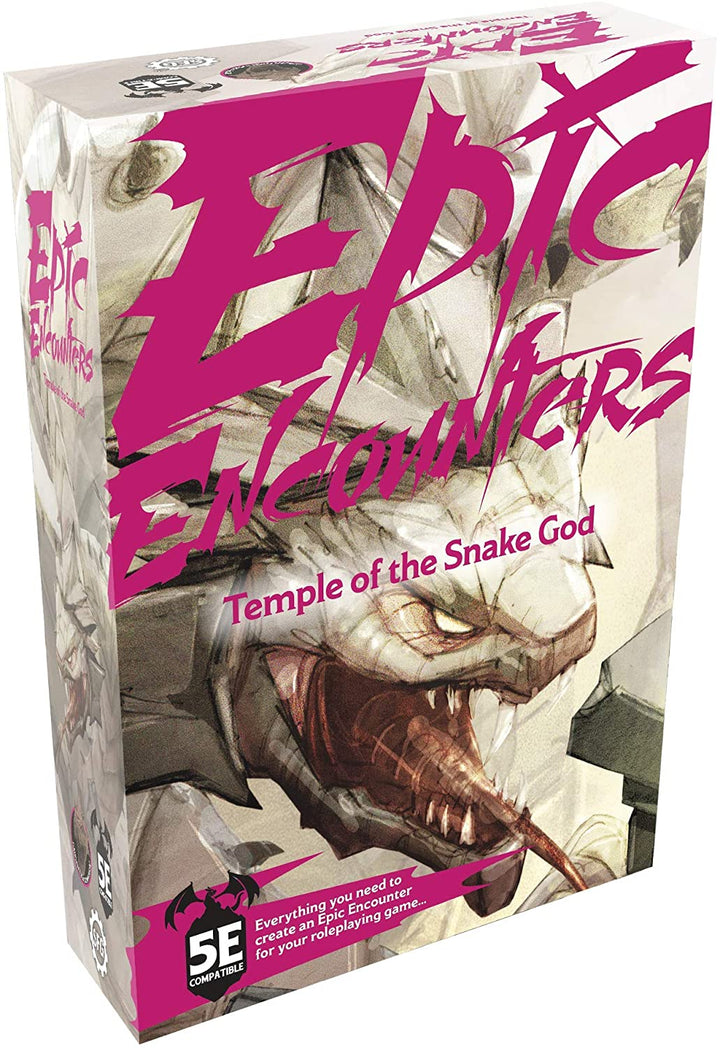 Epische Begegnungen: RPG-Fantasy-Rollenspiel „Temple of the Snake God“ mit 20 detaillierten Miniaturen, doppelseitiger Spielmatte und Game-Master-Abenteuerbuch mit Monsterstatistiken, 5E-kompatibel