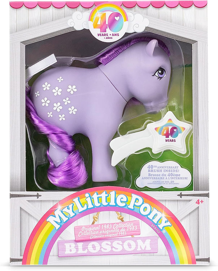 My Little Pony 35321 Blossom Klassisches Pony, Retro-Pferdegeschenke für Mädchen und Jungen,