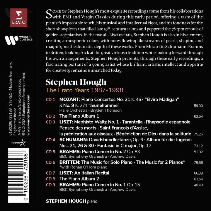 Stephen Hough – The Erato Recordings 1987–1998 [Audio-CD]
