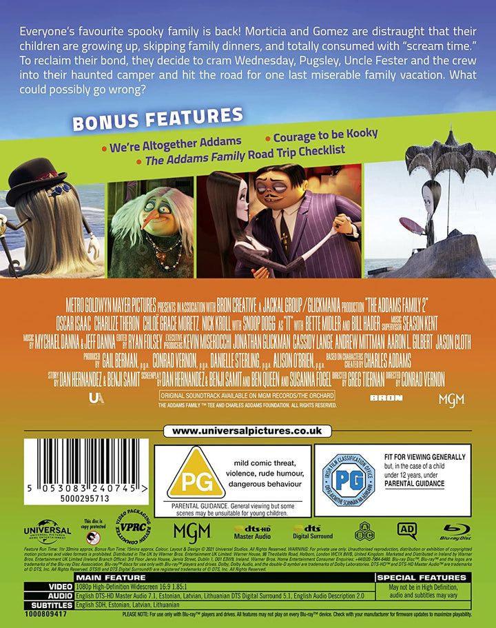 Die Addams Family 2 [2021] [Region Free] – Komödie [Blu-ray]