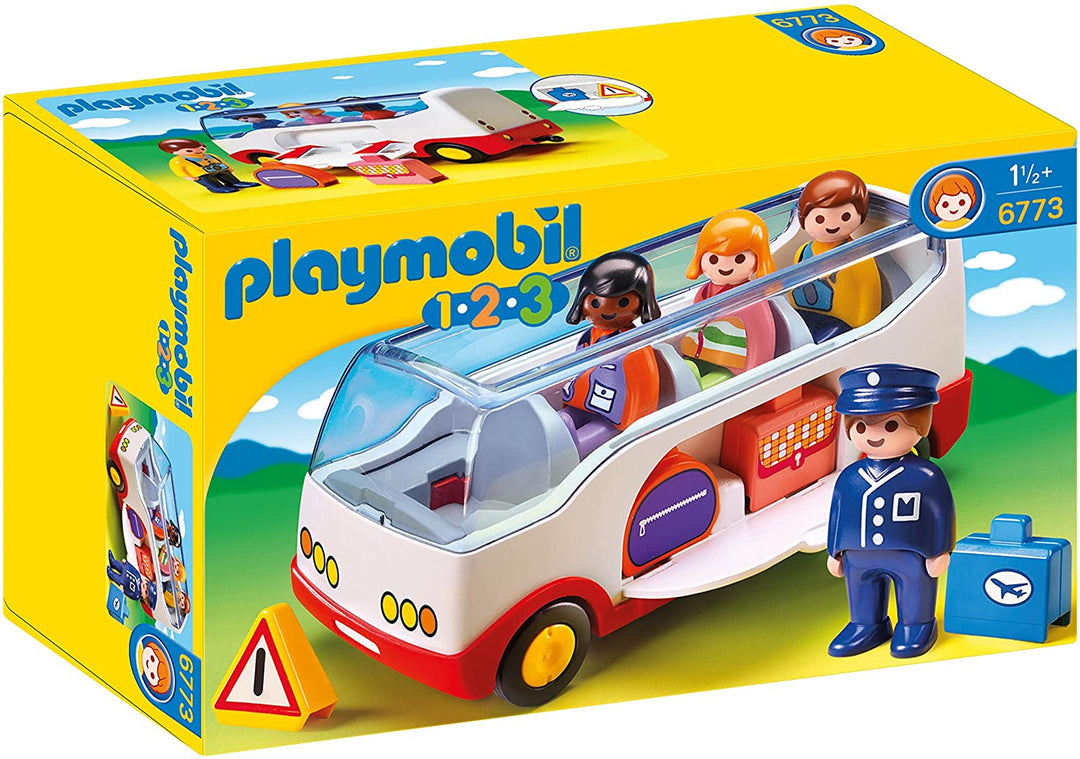 Playmobil 1.2.3 Bus navetta per l&#39;aeroporto Giocattoli per bambini