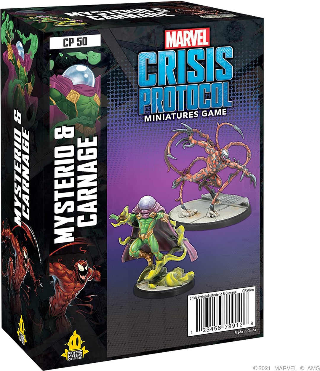 Atomic Mass Games | Marvel Crisis Protocol: Character Pack: Mysterio & Carnage | Miniatures Game | Ages 10+