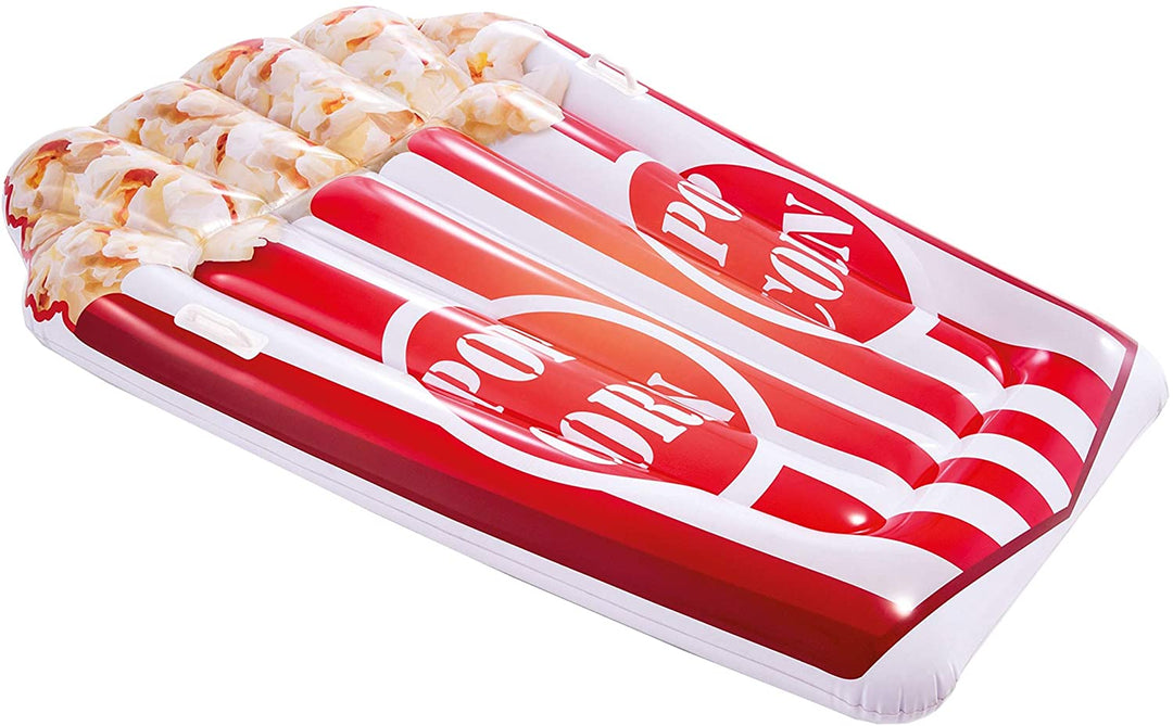 Intex Popcorn Opblaasbaar Zwembad Lilo Matras met Handgrepen 178 x 124 cm