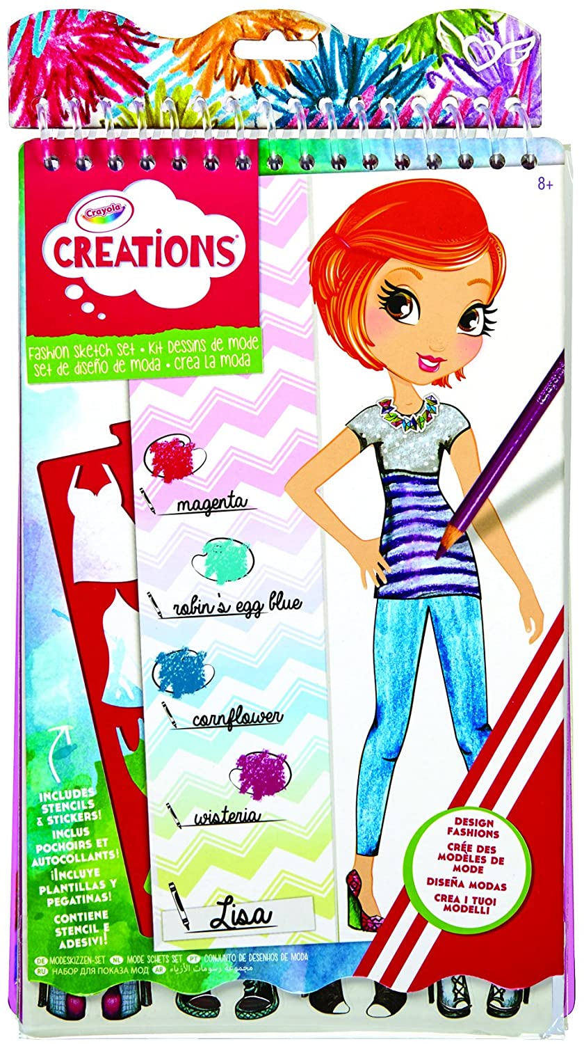 CRAYOLA – Album Creations Fashion, Erstellen Sie Ihre eigenen Designs, mehrfarbig (04–04