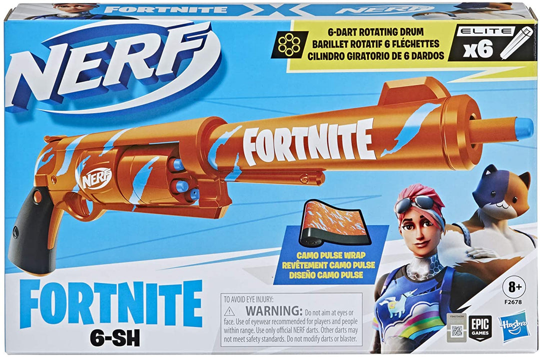 Nerf Fortnite 6-SH Blaster with 6 Elite Darts