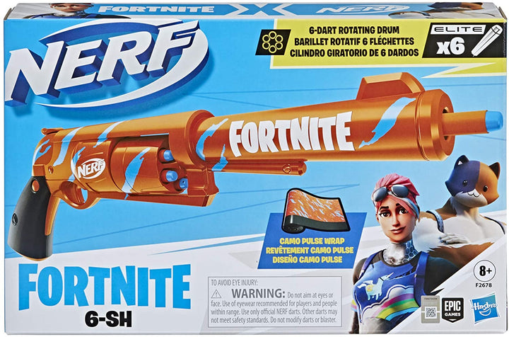 Nerf Fortnite 6-SH Blaster with 6 Elite Darts