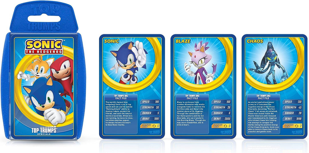 Sonic The Hedgehog Top Trumps Specials Kartenspiel, lehrreiches Kartenspiel