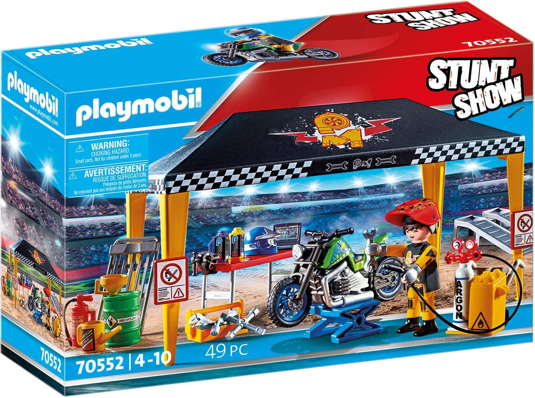 Playmobil 70552 Tienda de servicio Stunt Show, para niños de 4 a 10 años