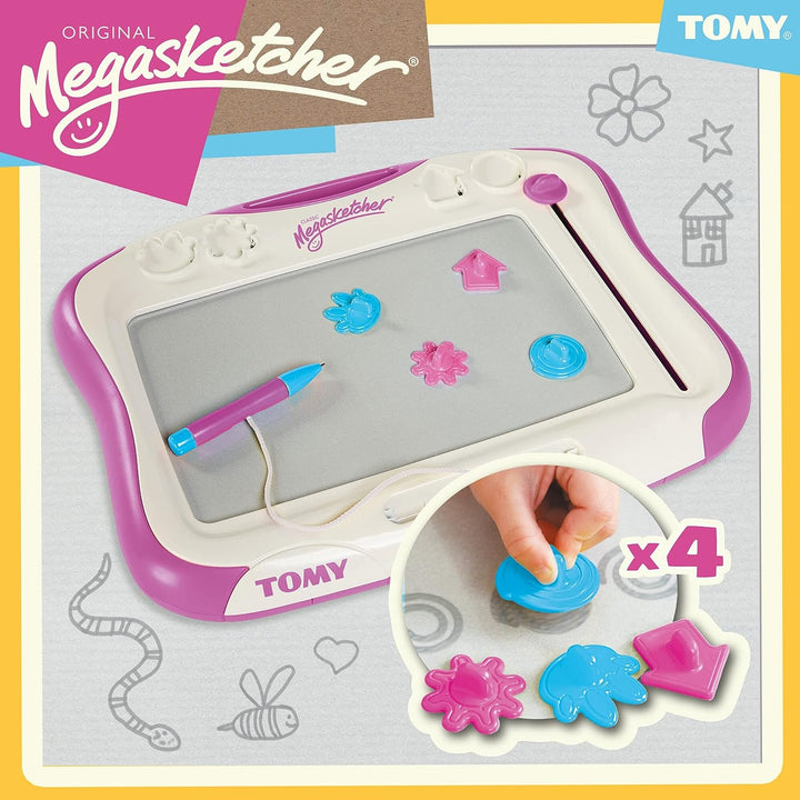 Megasketcher Tomy Games E73512 Magnetisches Zeichenbrett, Lila