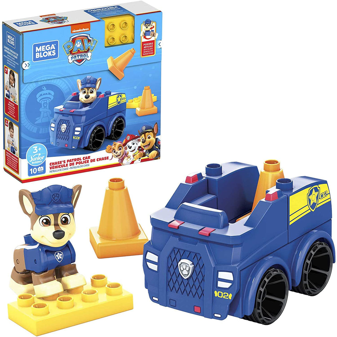 Mega Bloks PAW Patrol Chase's Polizeiauto-Bauset – inklusive beweglichem Chase F