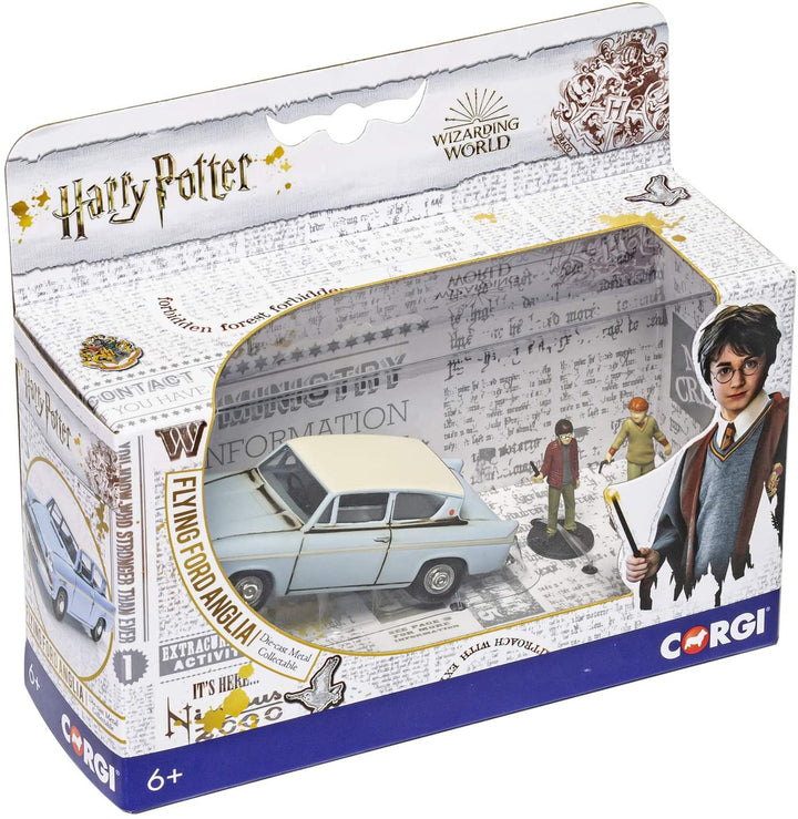 Corgi CC99725 Harry Potter Mr Wesleys verzauberter Ford Anglia mit Harry- und Ron-Figuren